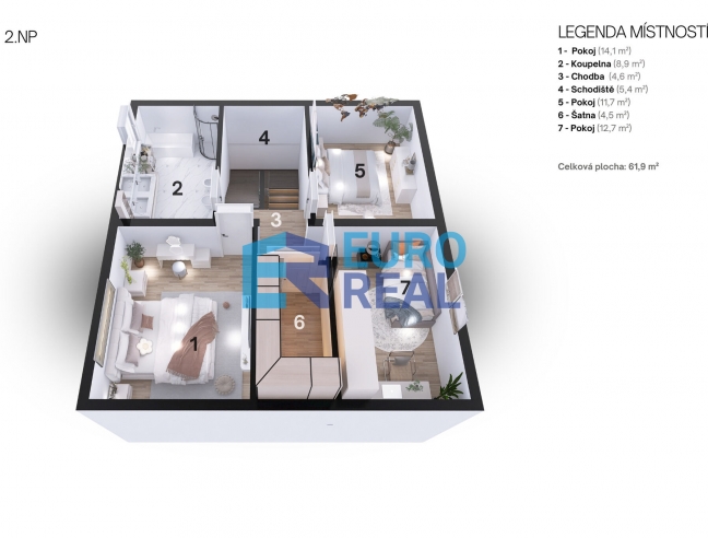 Řadový rodinný dům 5+1, 120 m² s krásnou zahradou, pozemek 300 m²